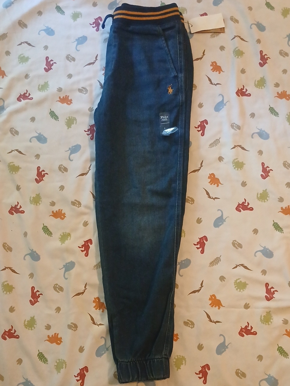 Polo by Ralph Lauren Dark Blue Jogger Jeans with Yellow Pony